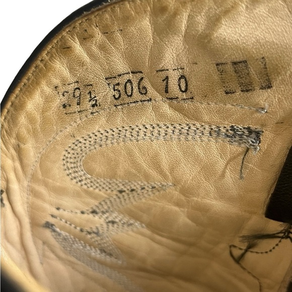 RARE? CUADRA Western Boots Black Leather Snake Skin Boots Sz 10.5 Men\'s Mexico main image 13